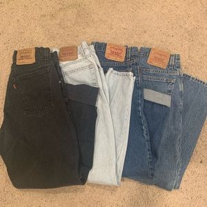 Bundle of vintage Levi high waisted jeans